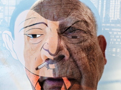 Selfie sur caricature de Juif